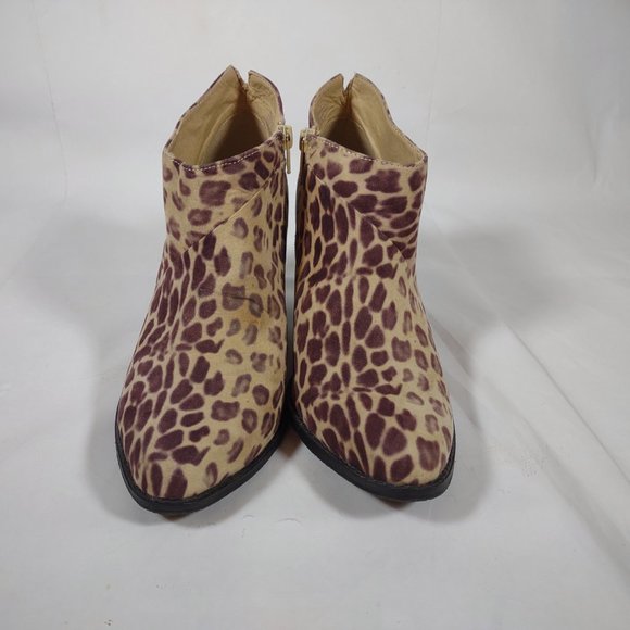 Coconuts by Matisse Moonlight Leopard Print Booties Women's Size 9.5 Tan Brown - Picture 4 of 11